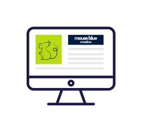 mouse blue creative pc graphic showing website for marketing-led website design