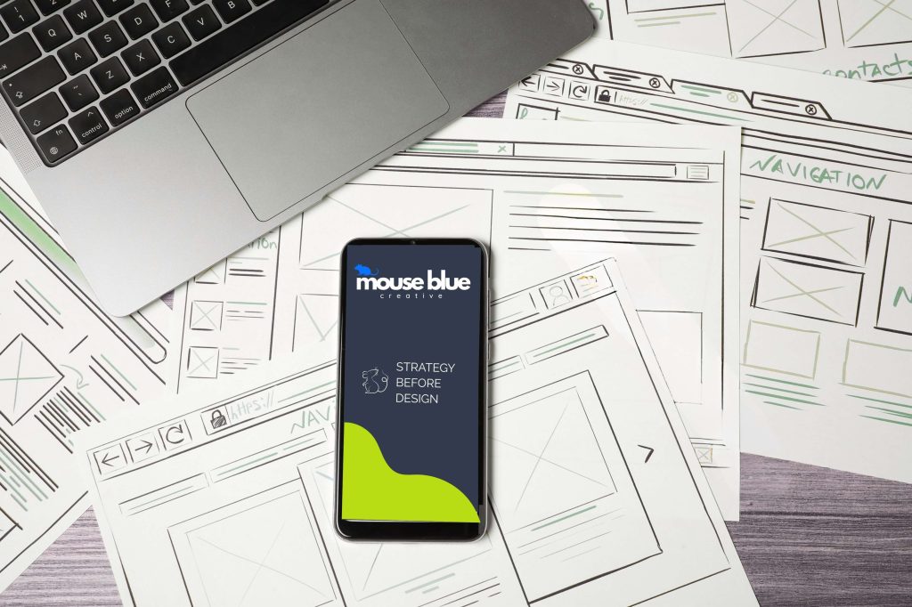 Mouse blue creative Strategy Before Website Design