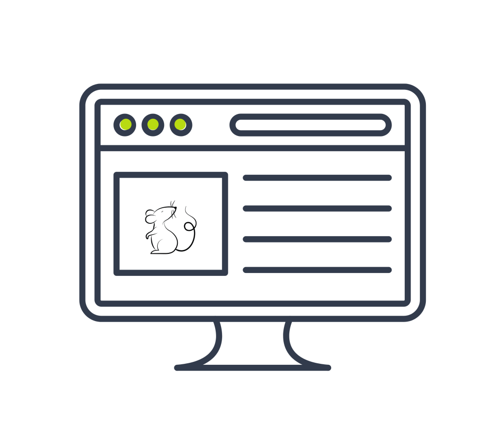 graphic displaying a single-page website