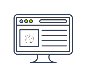 graphic displaying a single-page website