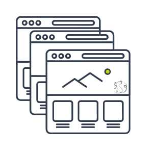 illustration of multi-page website