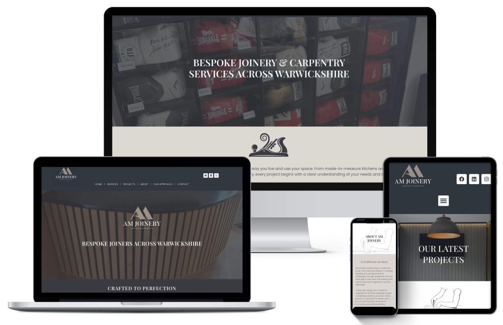 AM Joinery website display