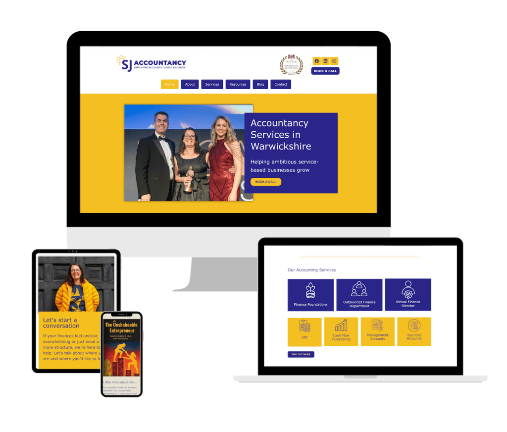 SJ Accountancy website visuals