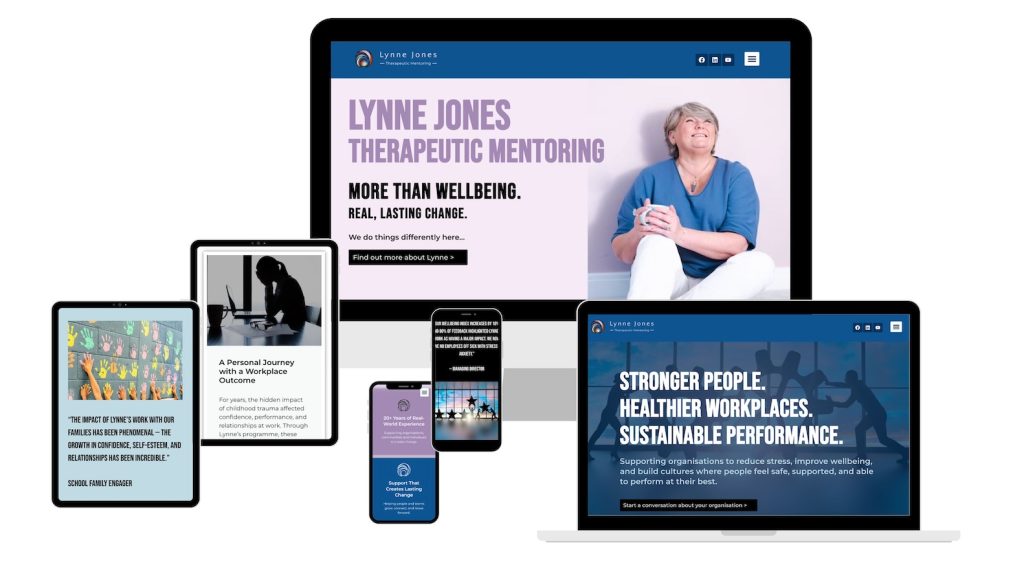 Therapeutics Mentoring website design display