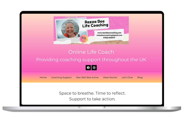 razza bee life coaching homepage design